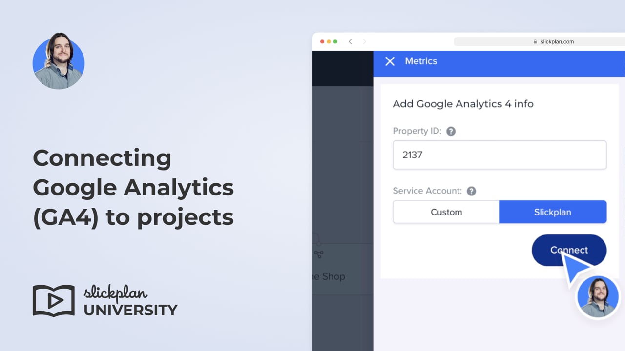 Connecting Google Analytics (GA4) to projects