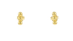 18kt Gold Vermeil Beaded Bar Stud Earrings