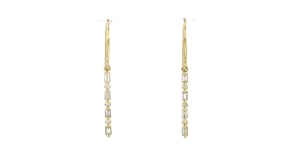 .10 ct. t.w. Diamond Linear Drop Earrings in 14kt Yellow Gold