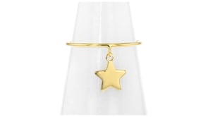 Italian 14kt Yellow Gold Star Charm Ring