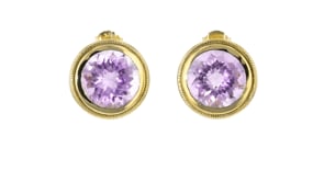 13.00 ct. t.w. Amethyst Stud Earrings in 18kt Gold Over Sterling