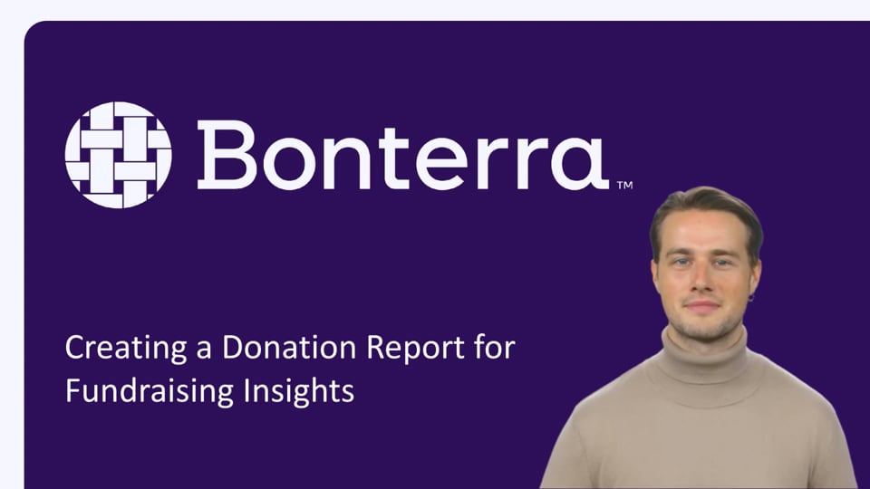 Creating a Donation Report for Fundraising Insights