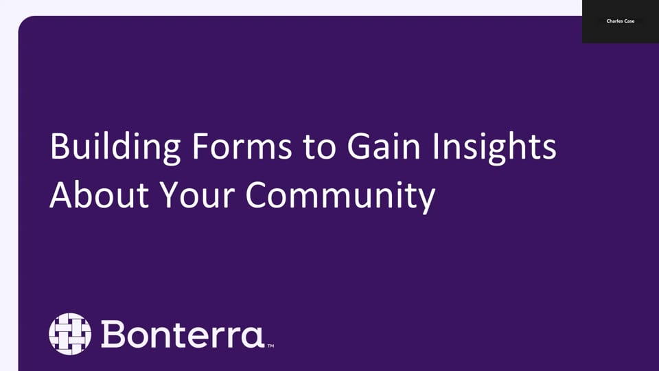 Building Forms to Gain Insights About Your Community