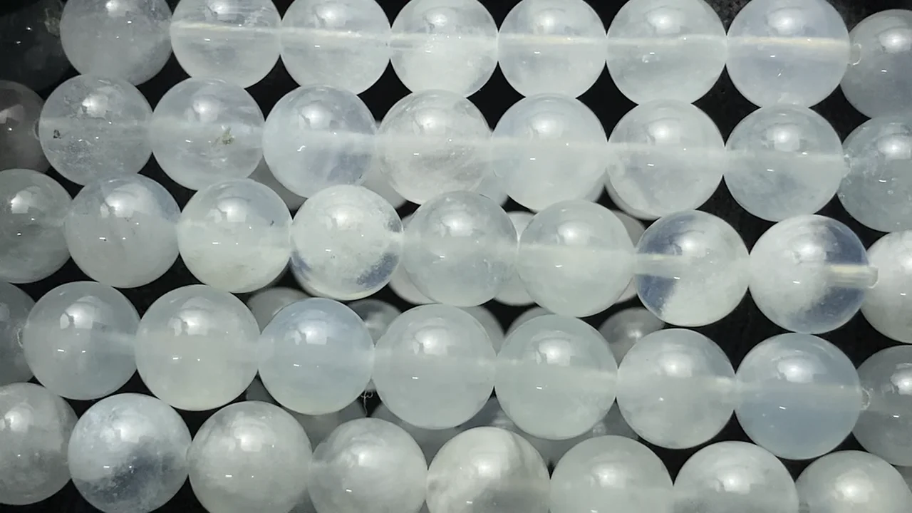 ブラジル産ミルキーアクアマリン ラウンド8mm ブレスレット｜天然石