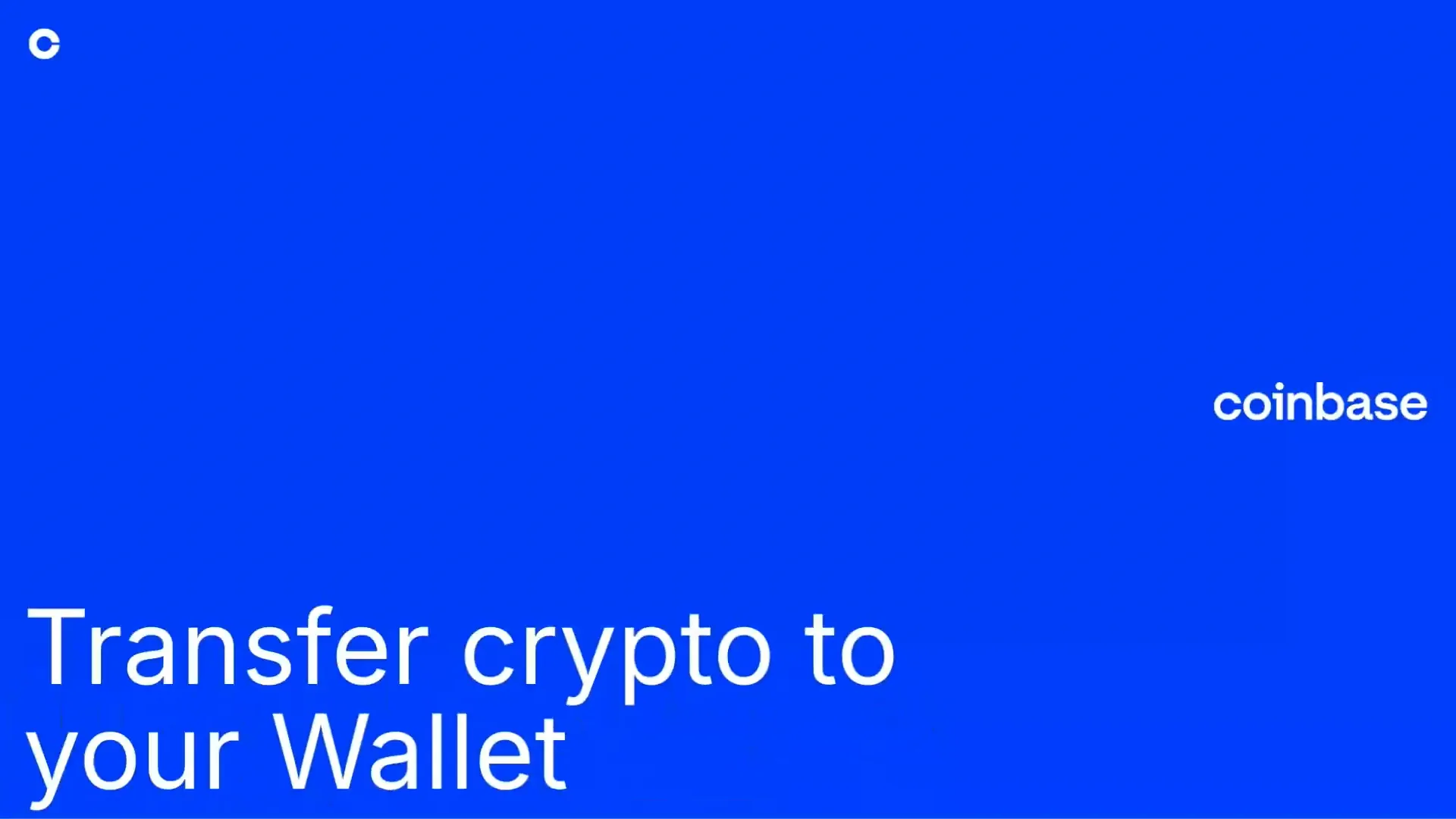 Transfer crypto to your Wallet
