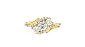 1.00 ct. t.w. Lab-Grown Diamond Bypass Ring in 14kt Yellow Gold