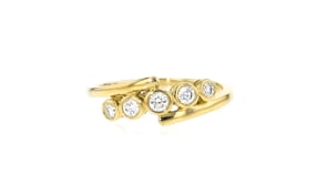.25 ct. t.w. Bezel-Set Lab-Grown Diamond Five-Stone Ring in 14kt Yellow Gold