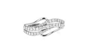 .50 ct. t.w. Lab-Grown Diamond Wave Ring in Sterling Silver