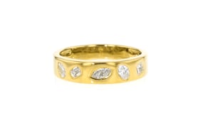 .50 ct. t.w. Multi-Shaped Lab-Grown Diamond Ring in 18kt Gold Over Sterling