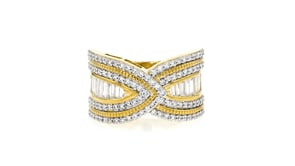 1.00 ct. t.w. Lab-Grown Diamond Wrap Ring in 18kt Gold Over Sterling