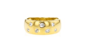 .33 ct. t.w. Multi-Shaped Lab-Grown Diamond Ring in 18kt Gold Over Sterling