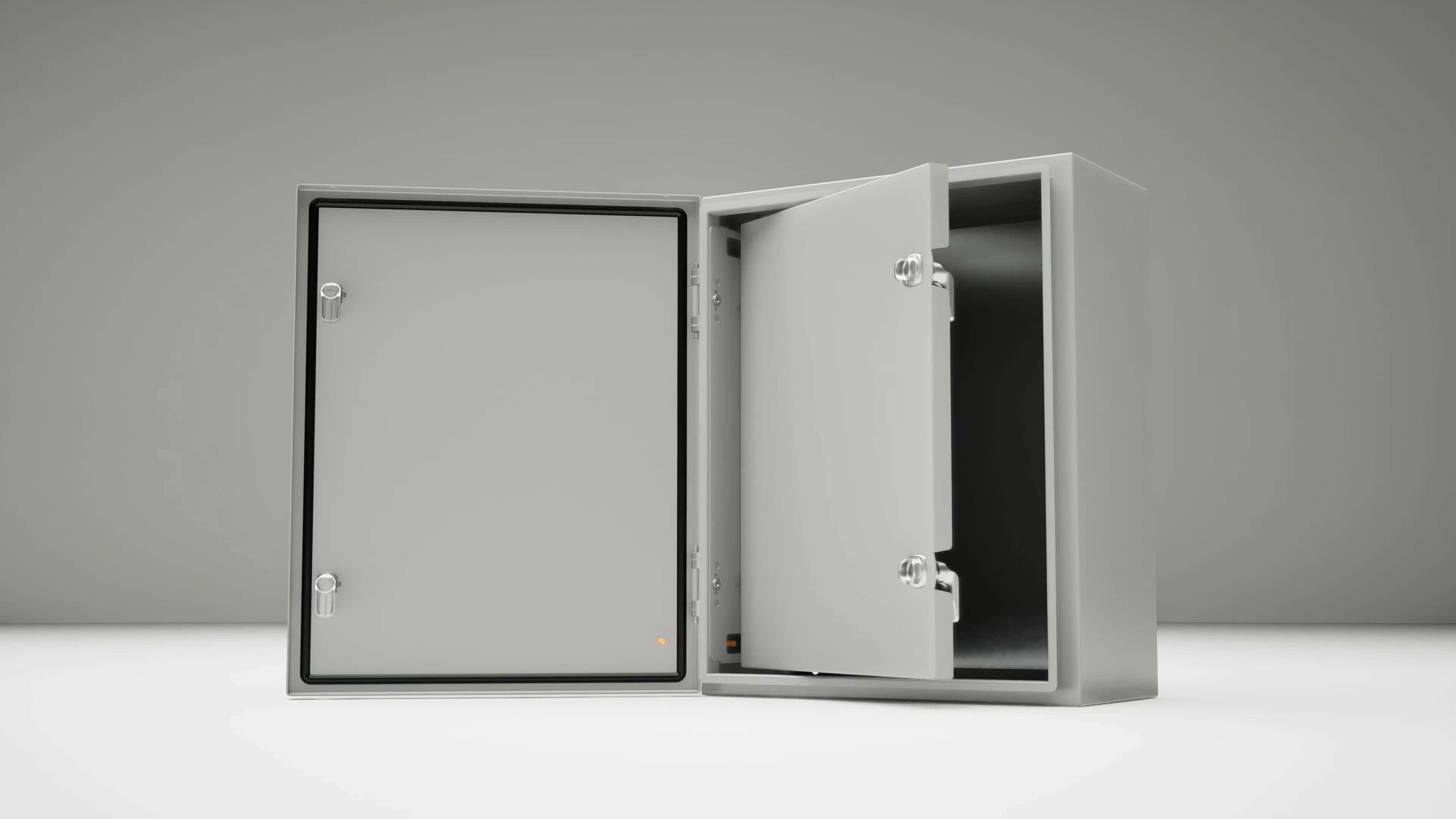 Medium duty swing-out door enclosure - EXM Manufacturing