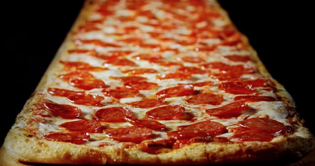 Kilómetros de pizza