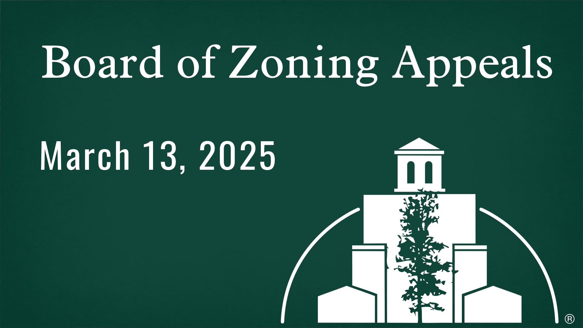 Board of Zoning Appeals March 2025