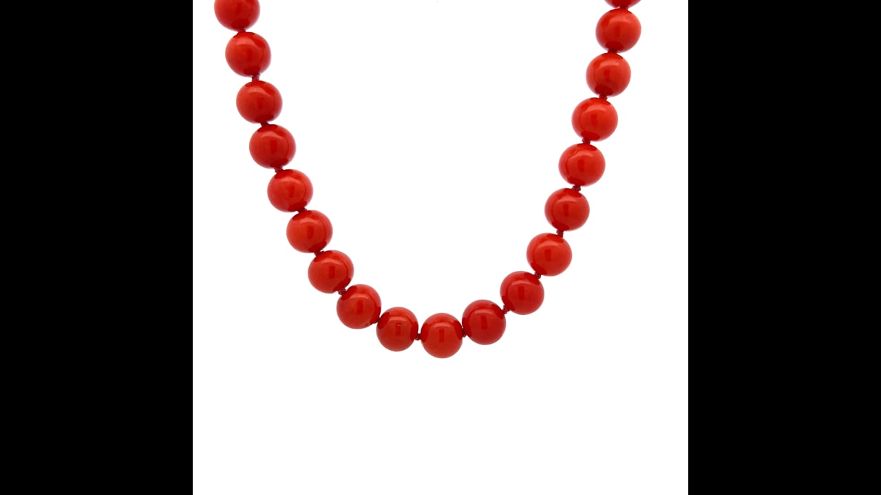 Vintage Mid-Century Beaded Coral Necklace 14k – Filigree Jewelers