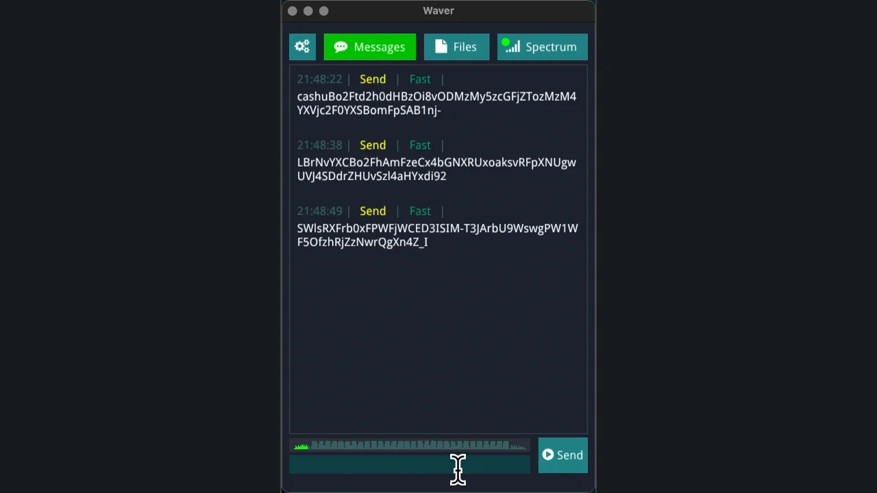 Sound payment (waver+cashu)