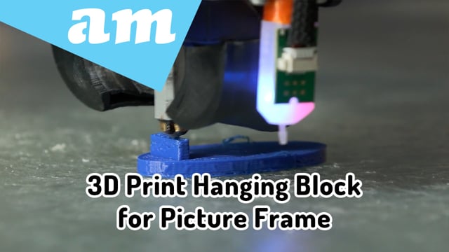 3D Print Hanging Block for Picture Frame, Design Concept and Mass Print on K8 3D Printers