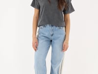 Grey T-shirt with sleeve detail | My Jewellery