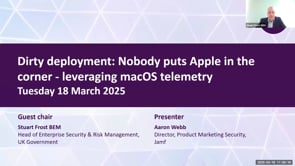 Tuesday 18 March 2025 - Dirty deployment: Nobody puts Apple in the corner - leveraging macOS telemetry