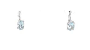 1.50 ct. t.w. Aquamarine Drop Earrings in 14kt White Gold