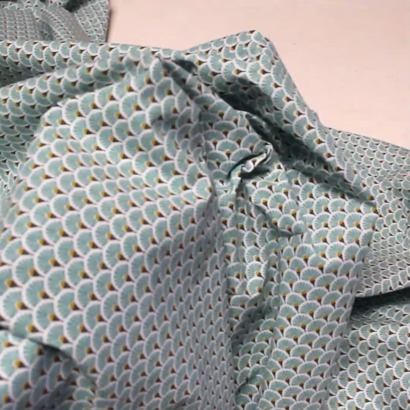 Vidéo: Cretonne 100% coton - Éventail turquoise