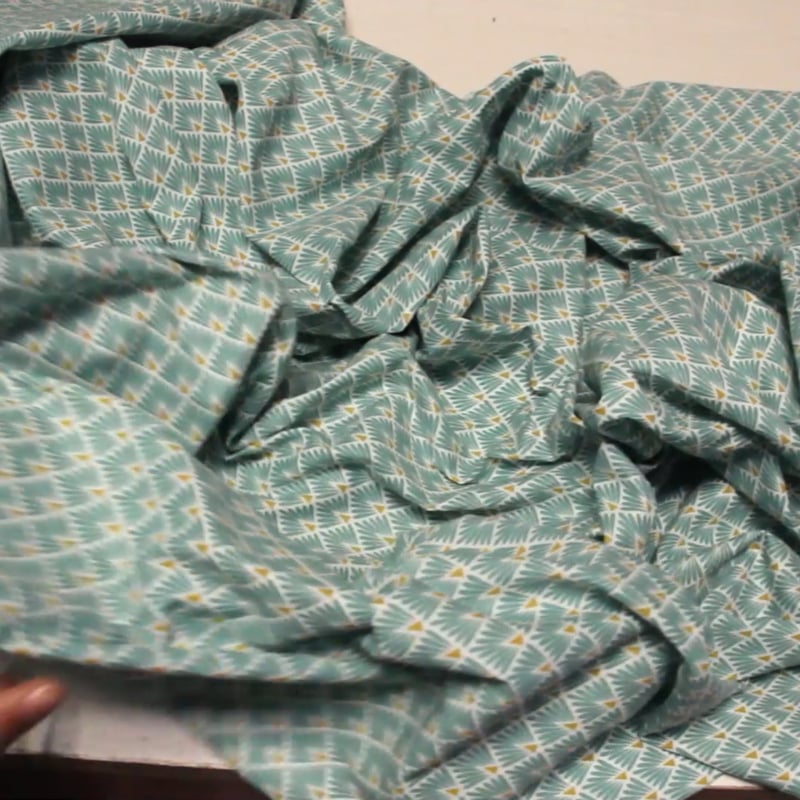 Vidéo: Cretonne 100% coton - Palme turquoise fond blanc Vidéo: Cretonne 100% coton - Palme turquoise fond blanc