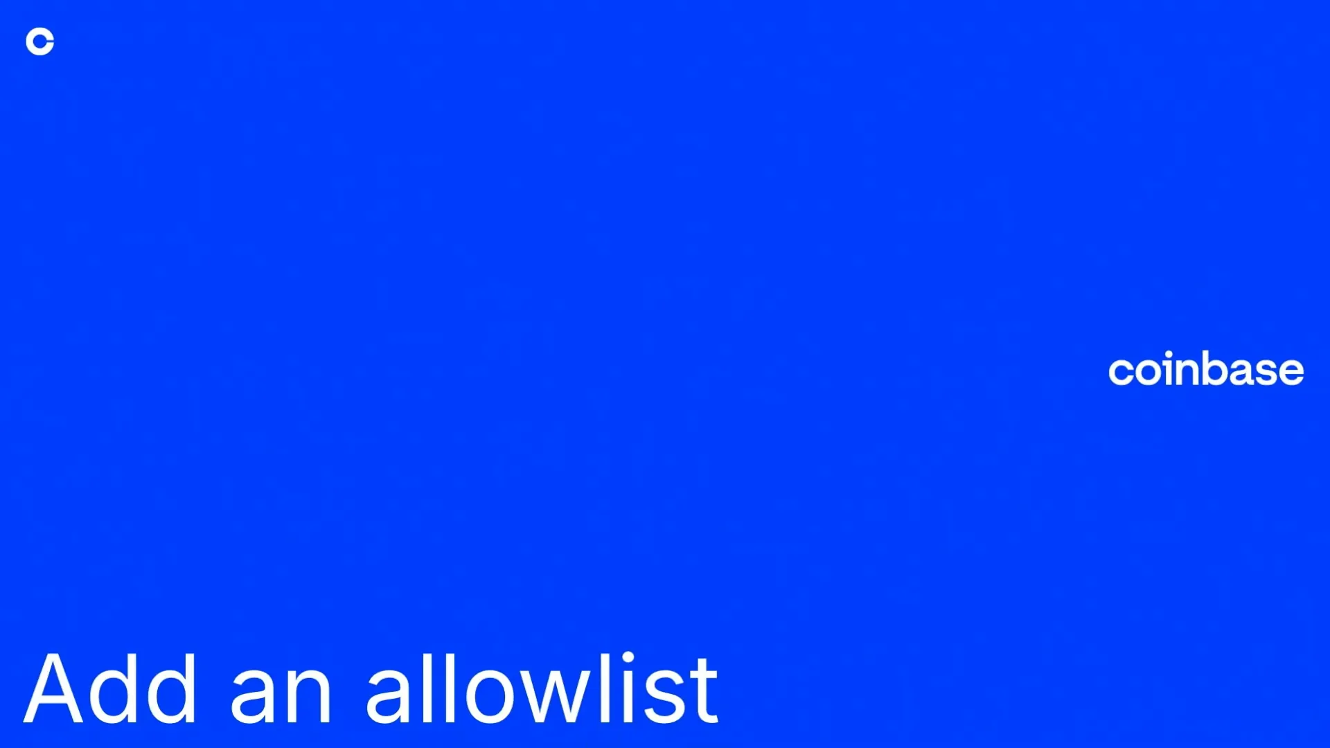 Add an allowlist