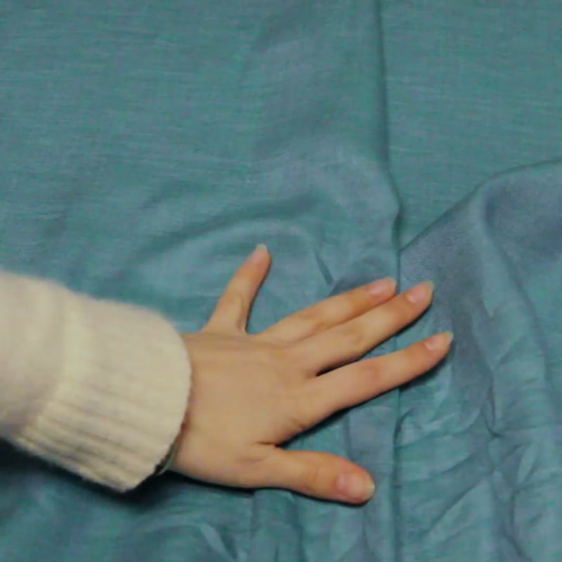 Vidéo: Étoffe 100 % lin - Turquoise