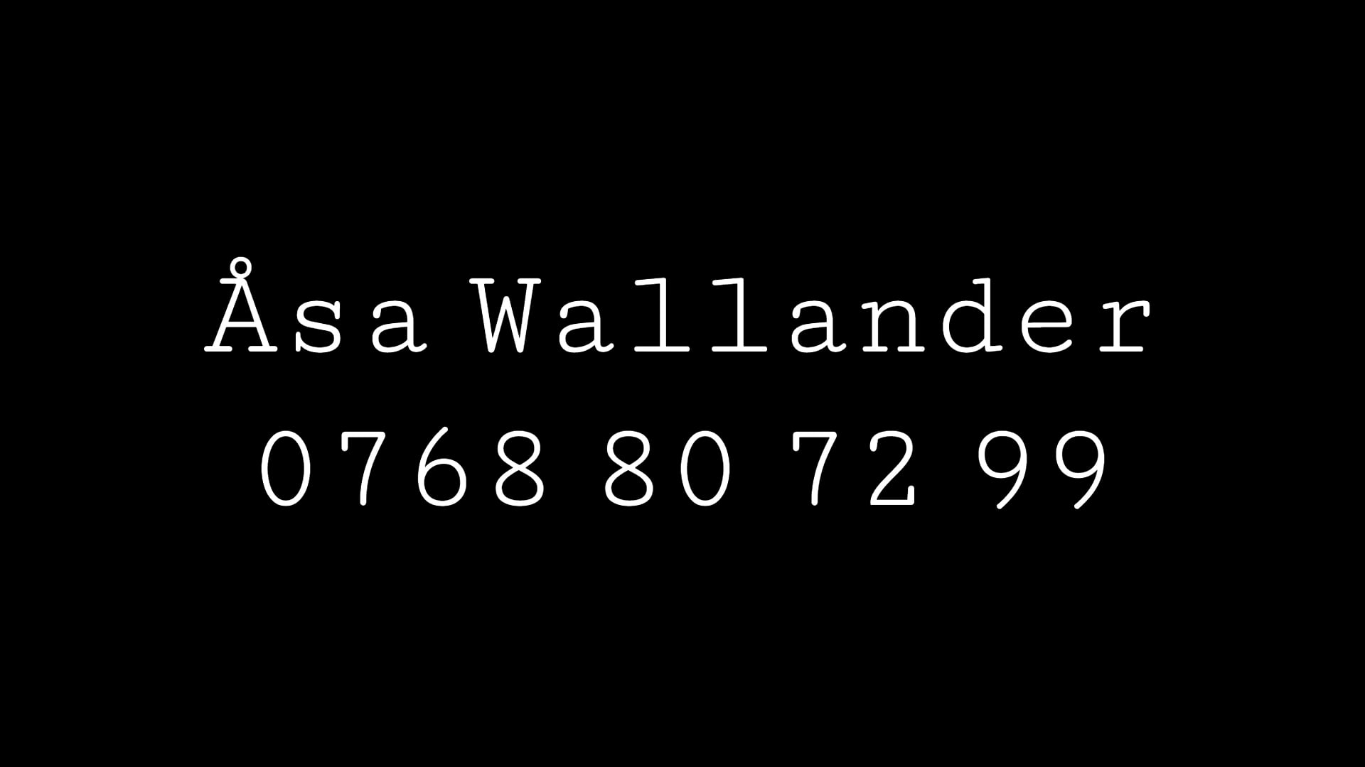 Åsa Wallander Clips Deras Namn