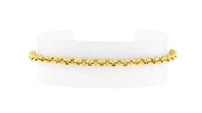 4mm 10kt Yellow Gold Rolo-Link Bracelet
