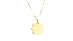 10kt Yellow Gold Personalized Disc Necklace