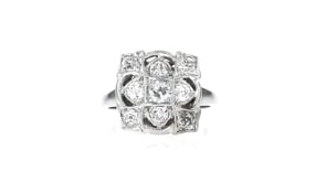 C. 2000 Vintage 1.00 ct. t.w. Diamond Cluster Ring in 14kt White Gold