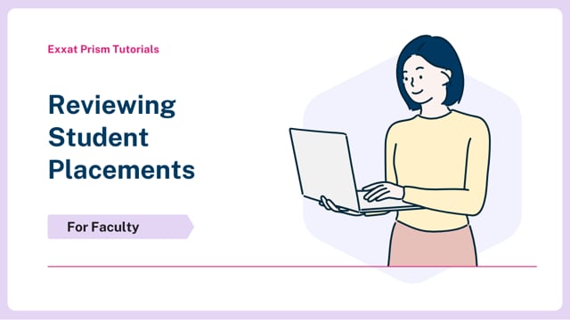 Reviewing Student Placements in Exxat Prism
