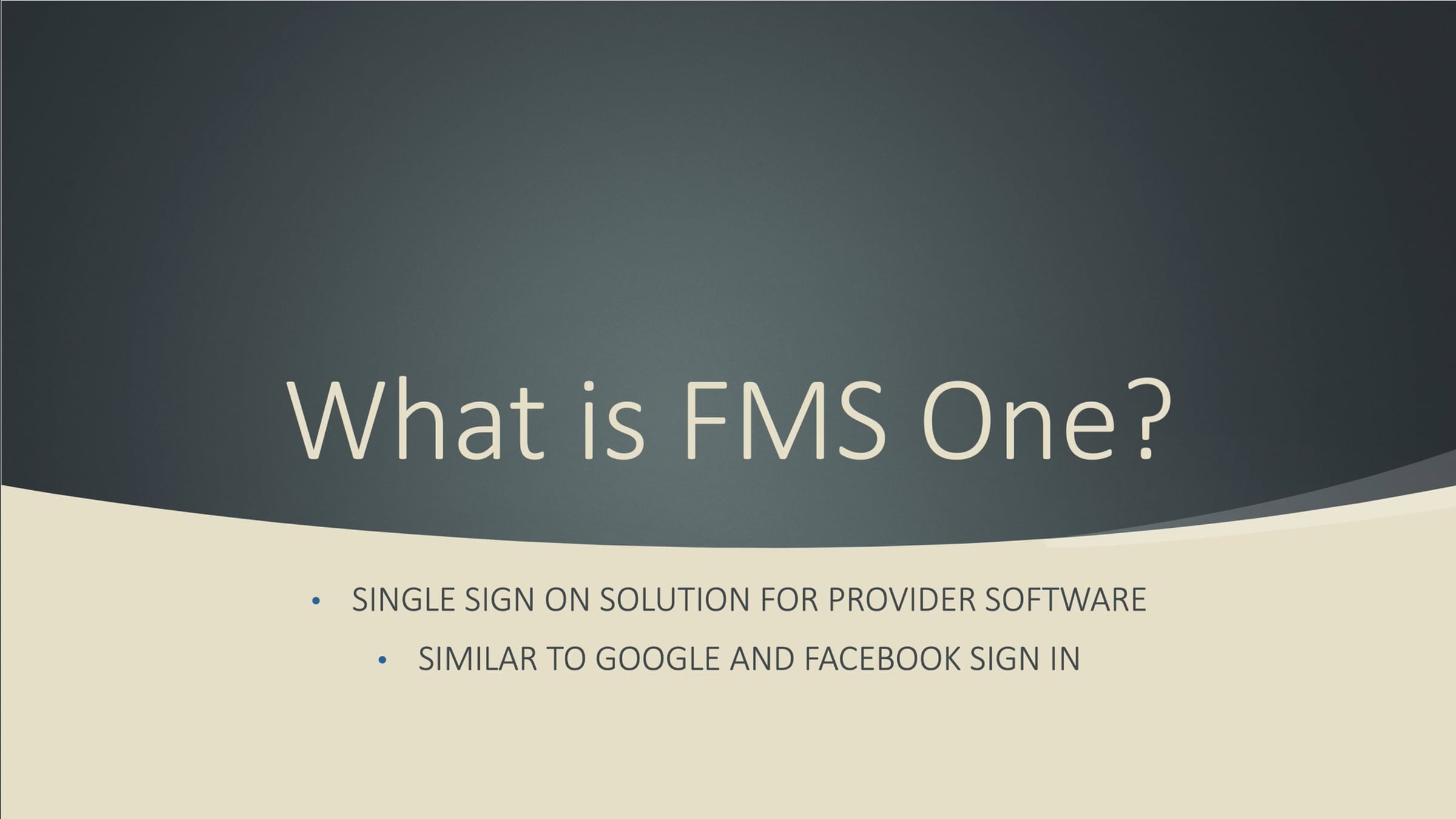 FMS One tutorial