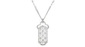 C. 1990 Vintage 2.85 ct. t.w. Diamond Pendant Necklace in 18kt White Gold