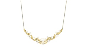 C. 1970 Vintage Mikimoto 3.5-8mm Cultured Pearl Necklace in 14kt Yellow Gold