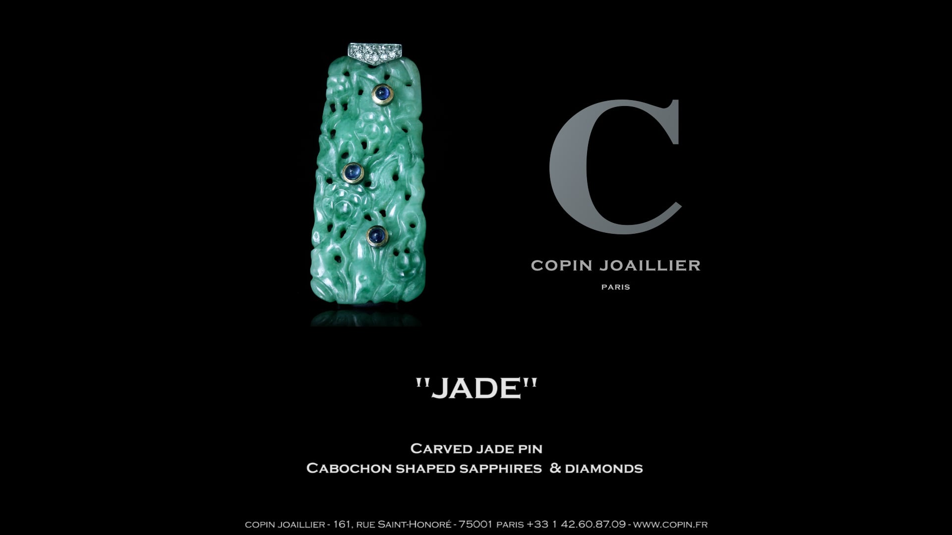 Copin Joaillier - Modèle "Broche Jade"