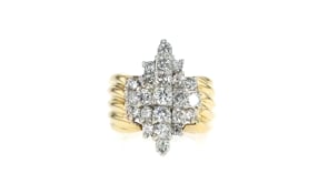 C. 1980 Vintage 2.00 ct. t.w. Diamond Cluster Ring in 14kt Yellow Gold