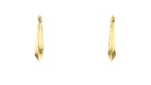 18kt Gold Over Sterling Oval Knife-Edge Hoop Earrings
