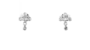 .20 ct. t.w. Bezel-Set Diamond Jewelry Set: Cross Earrings and Pendant Necklace in Sterling Silver