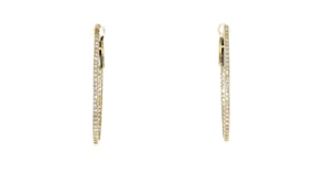 .50 ct. t.w. Diamond Inside-Outside Oval Hoop Earrings in 14kt Yellow Gold