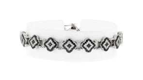C. 1990 Vintage 5.05 ct. t.w. Black and White Diamond Bracelet in 14kt White Gold
