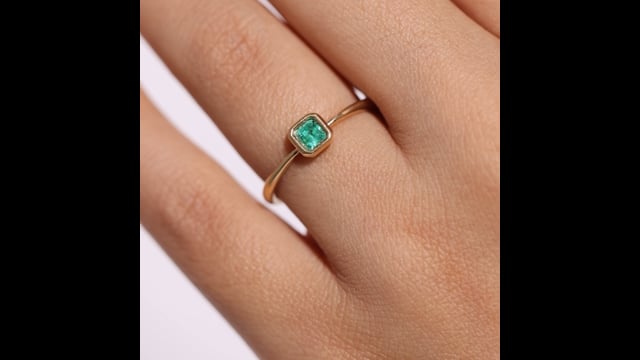 Anel Framed  | Framed Ring - Emerald 