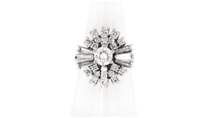C. 1980 Vintage 1.91 ct. t.w. Diamond Cluster Ring in 18kt White Gold