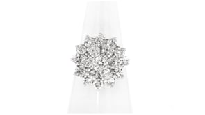 C. 2000 Vintage 2.85 ct. t.w. Diamond Cluster Ring in 14kt White Gold