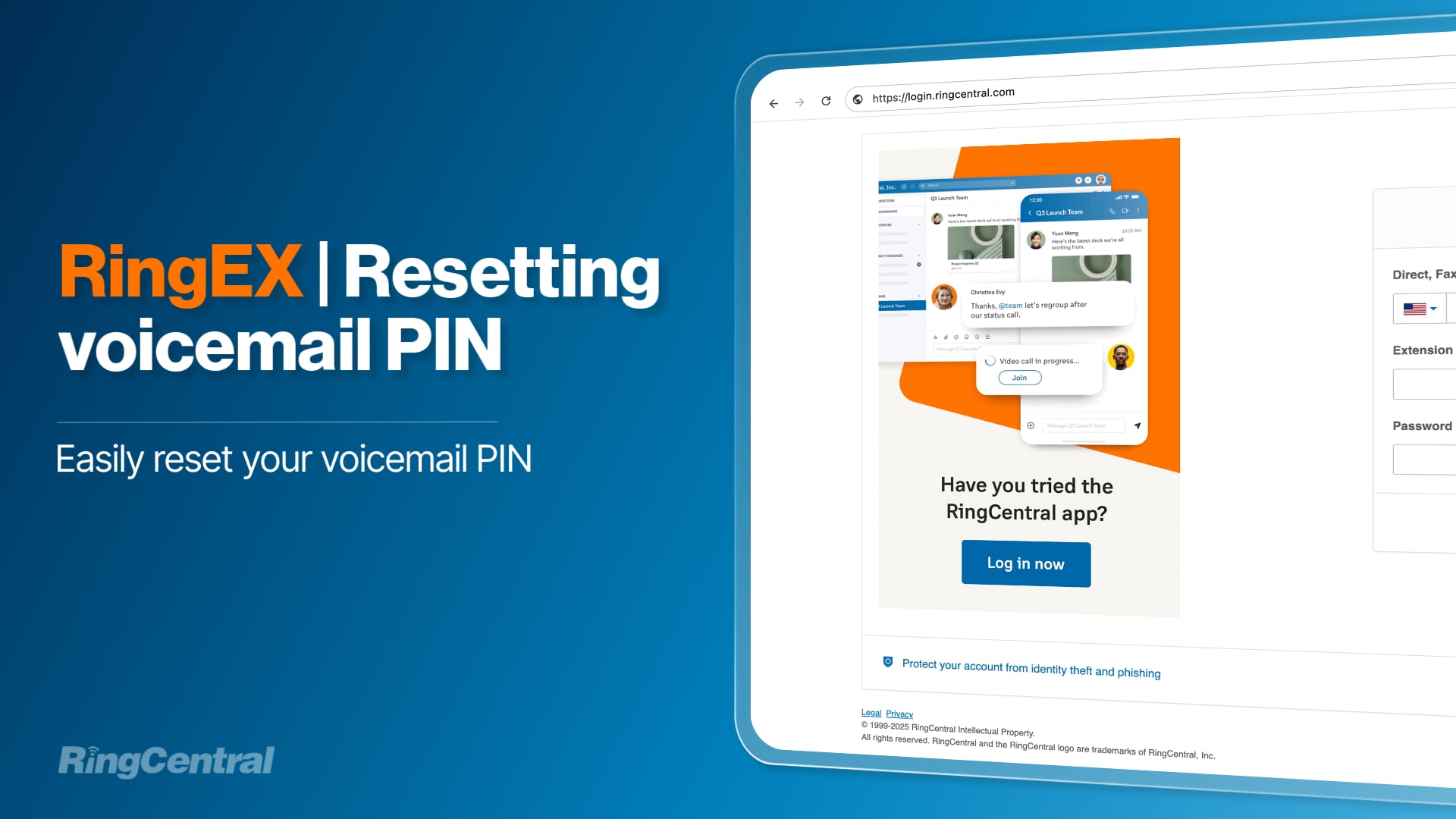 Resetting voicemail PIN