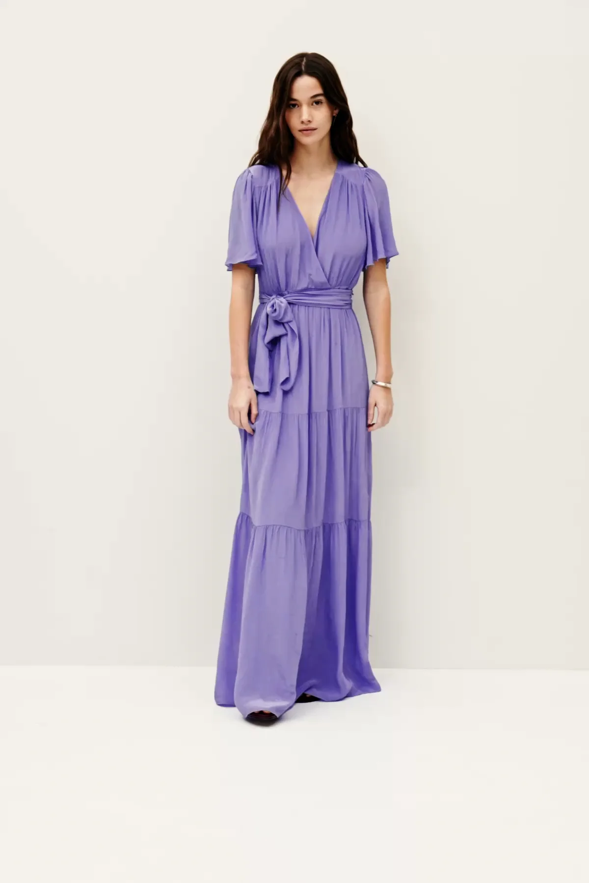 Long Pleated Dress Natalia Purple // ba&sh