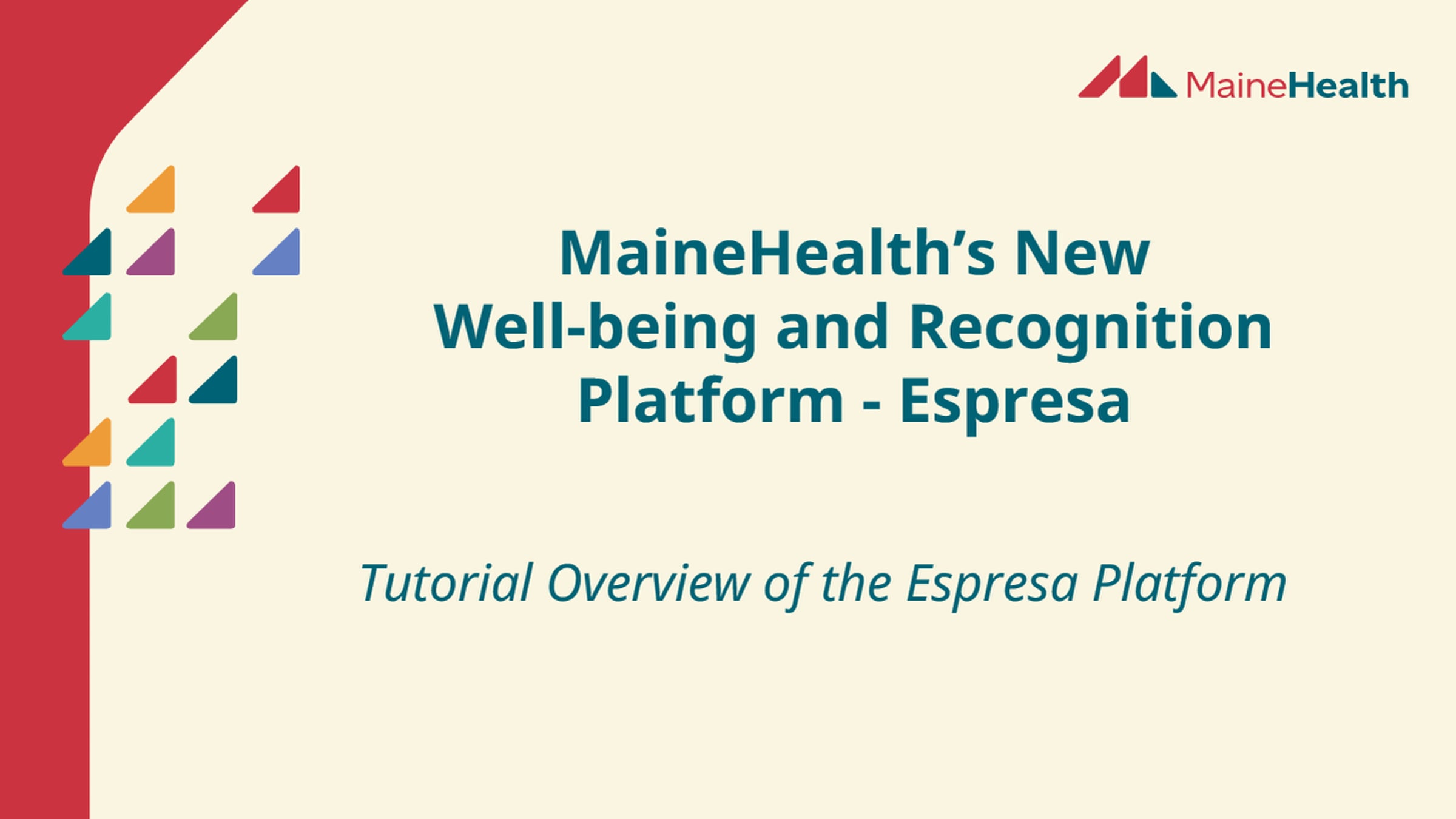 MaineHealth's Wellbeing and Recognition Platform Overview