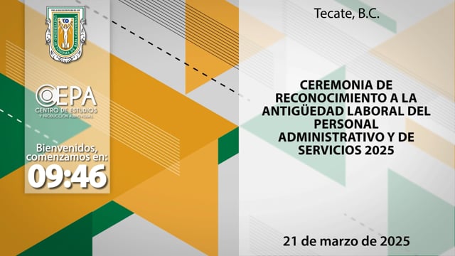 Ceremonia de reconocimiento a la antigüedad laboral del personal Administrativo y de Servicios 2025