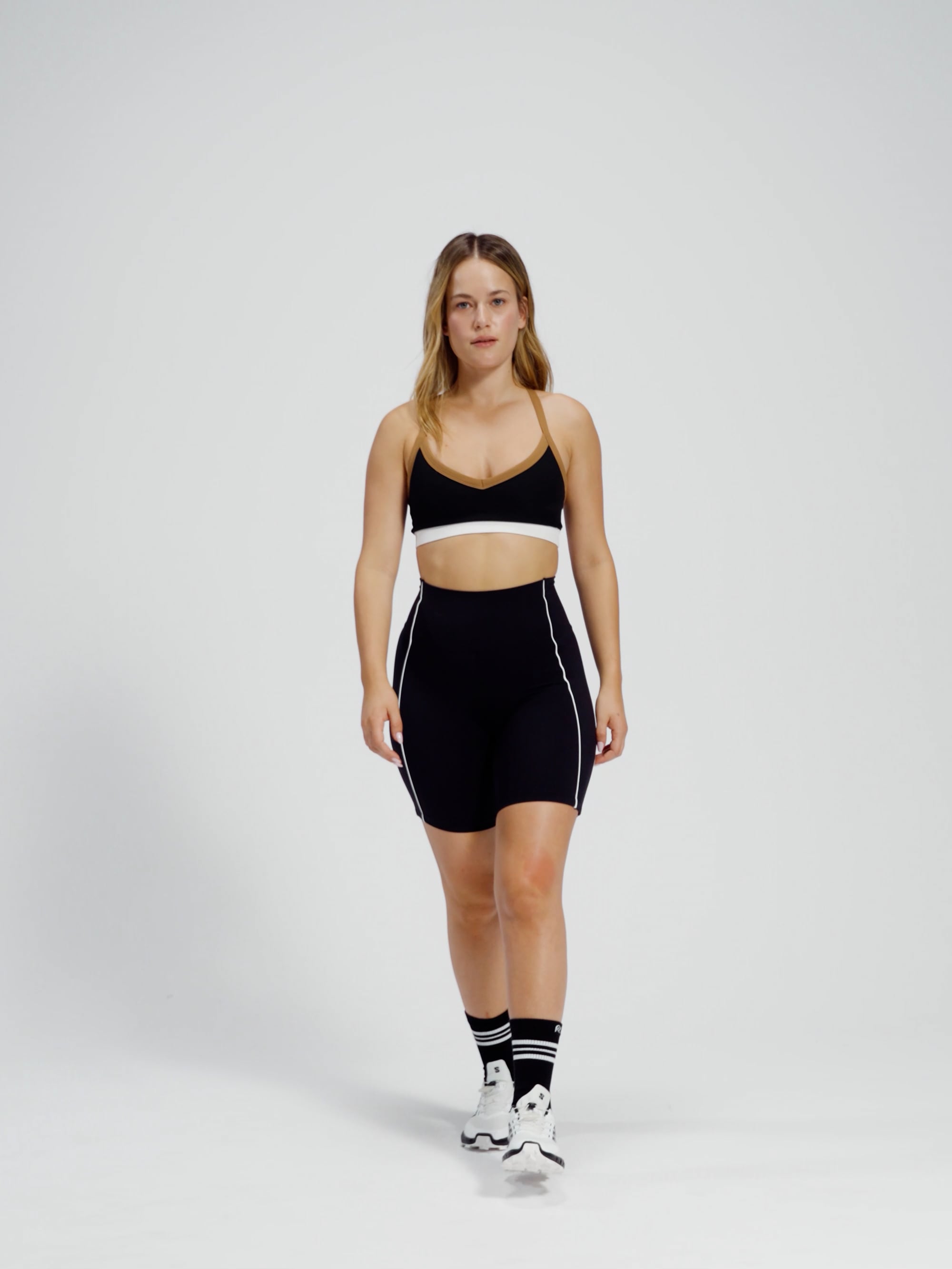 טייץ פייפינג אורך בייקר מבד nero